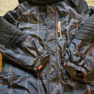 ZeroXposur Kids' Black and Blue Plaid Puffer Jacket